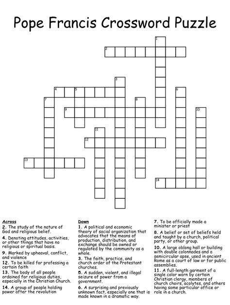 The Crossword Solver found 30 answers to "Coins featuring Pope Benedict XVI", 5 letters crossword clue. The Crossword Solver finds answers to classic crosswords and cryptic crossword puzzles. Enter the length or pattern for better results. Click the answer to find similar crossword clues.