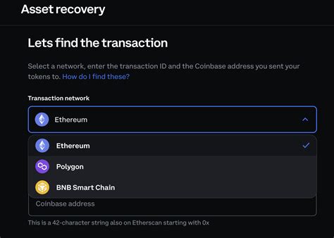 Coinbase asset recovery.  The feature allows users to reclaim certain Asset recove...