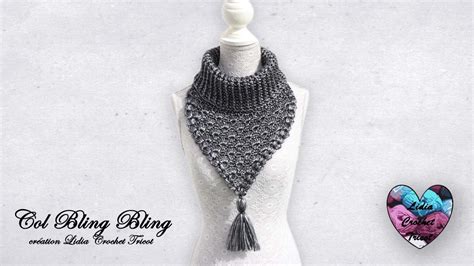 Col "Bling Bling" tutoriel crochet by "Lidia Crochet Tricot"