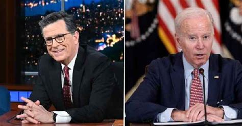 Colbert jokes about whether Biden is