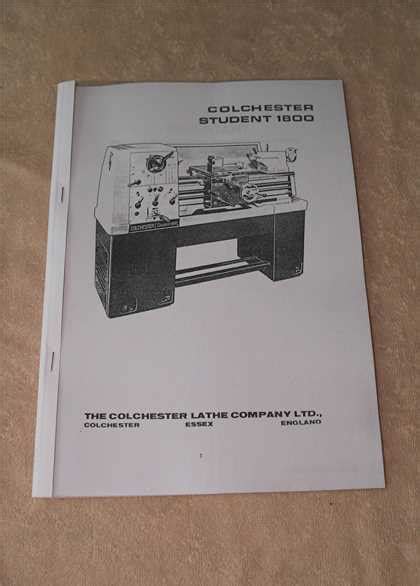 Colchester student 1800 lathe service manual. - Harley davidson sportster 2000 service repair manual.