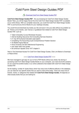 Cold Form Steel Design Guides