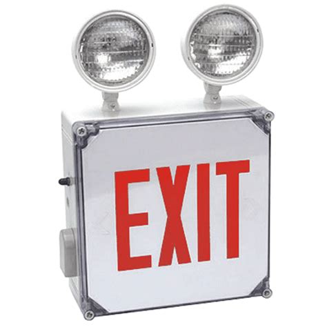 Cold Weather Exit Sign Combo with Red Letters