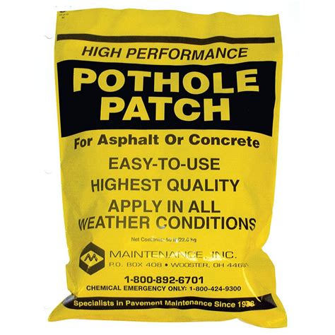 Cold asphalt patch. As one of the most common diseases of asphalt pavement, potholes can be defined as bowl-shaped cavities with steep edges of various sizes on the pavement surface.Currently, Cold Patching Materials (CPMs) have become a preferred choice for pothole repair on asphalt pavements in cold and wet weather, to timely restore pavement … 