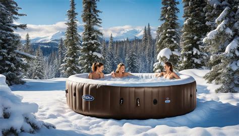 Cold weather inflatable hot tub. .  ...