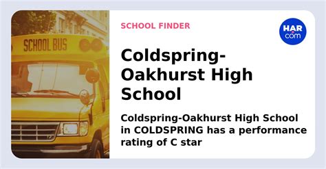 Coldspring-Oakhurst High School - HAR.com