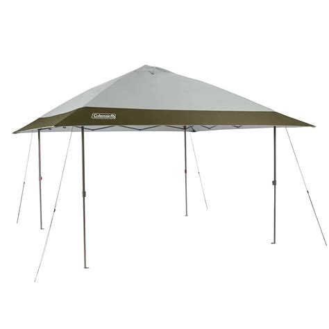 MPN. 908881. Brand. Coleman. $129.99 - Get even more cool shade in a smaller space with a Coleman® 13 x 13 Instant Eaved Shelter. It takes just about three minutes and three steps to set up 169 sq. ft. of shade, including the wide eaves that extend past the shelter's sm .... 