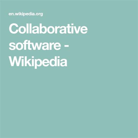 Collaborative software - Wikipedia