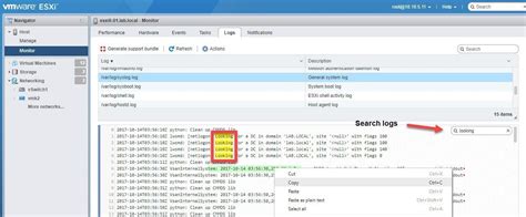 Collect esxi logs. log: Host management service logs, including virtual...