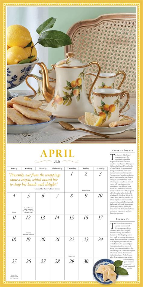 Full Download Collectible Teapot  Tea Wall Calendar 2021 By Workman Publishing