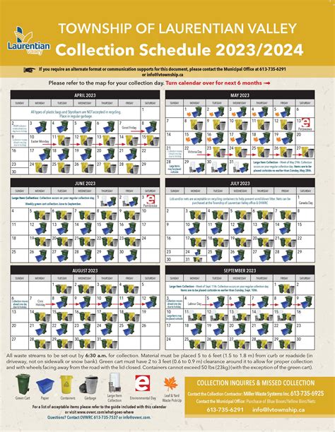 Collection Schedule