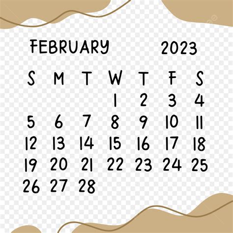 Collection of February 2023 photo calendars with image filters