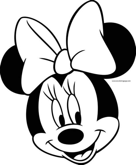 Collection of Minnie Mouse Face Coloring Pages (41) - Clipart …