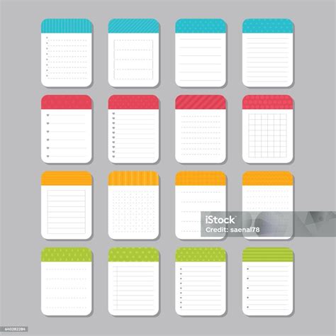 Collection of Various Note Papers. Template Notepad. Sheets of Paper