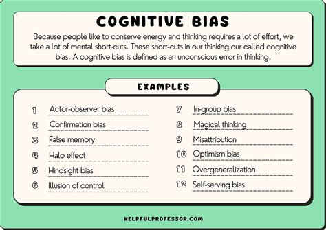 Optimism bias: This bias leads you to believe that you are less likely to suffer from misfortune and more likely to attain success than your peers. Self-serving bias: This is the tendency to blame external forces when bad things happen and give yourself credit when good things happen. For example, when you win a poker hand it is due to your .... 