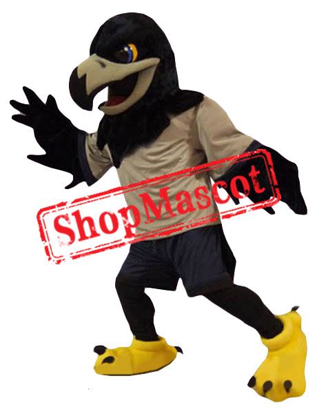 College Black Hawk Mascot Costume