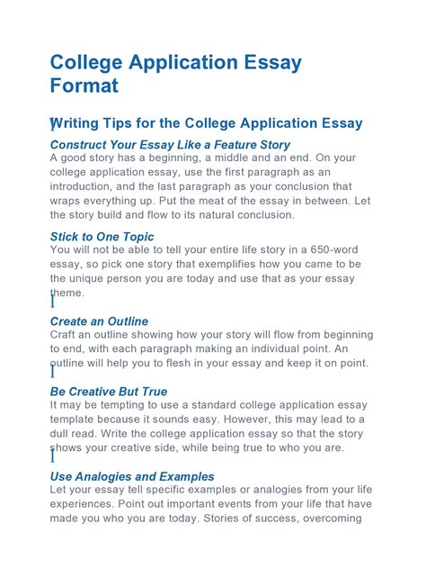 College Essay Template
