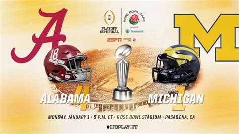 College Football Playoff is set: Top seed Michigan vs. Alabama in Rose Bowl, Washington vs. Texas in Sugar Bowl