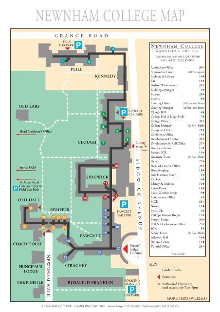 College Map - Newnham College