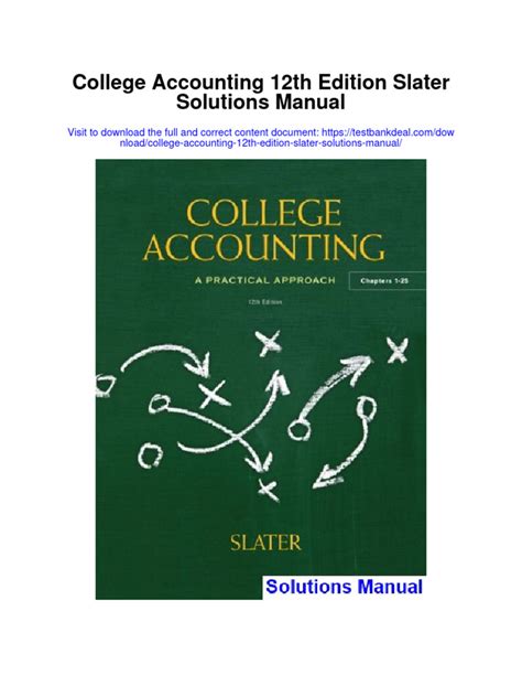 College accounting slater 12th edition solutions manual. - Geschichte der altdeutschen literatur im licht ausgewählter texte.