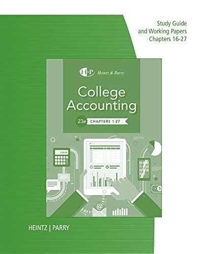 College accounting study guide solutions chapters 16 27 20th edition. - La gran guia del lenguaje no verbal como aplicarlo en nuestras relaciones para lograr el exito y la felicidad.