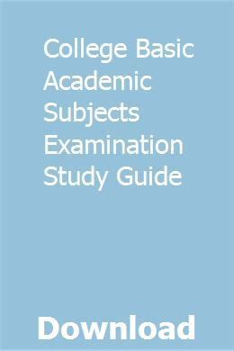 College basic academic subjects examination study guide. - 2002 honda shadow ace 750 manual.