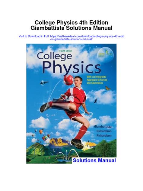 College physics giambattista 4th edition solution manual. - Memorias correspondientes á los cursos de 1898 á 1909.