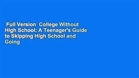 College without high school a teenagers guide to skipping high school and going to college. - Manuals to repair unit injector system.