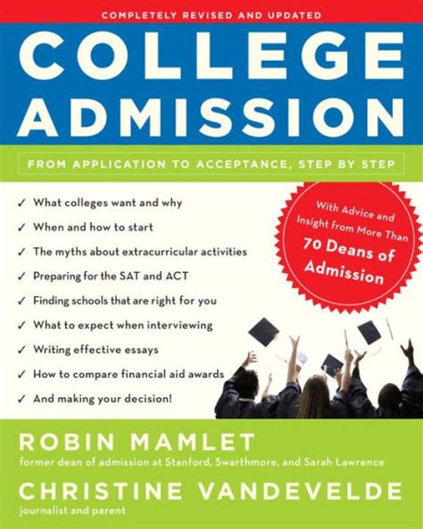 Read College Admission From Application To Acceptance Step By Step By Robin Mamlet