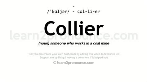 Collier definition and meaning Collins English Dictionary