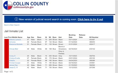 Collin county inmate records.  Use this website for informational purposes only.  ...