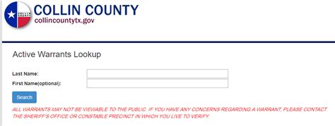 theres a good chance that an arrest warrant is getting ready to be issued or you have an active warrant in Collin County for your arrest. Fill out our Free Warrant Check form …. 