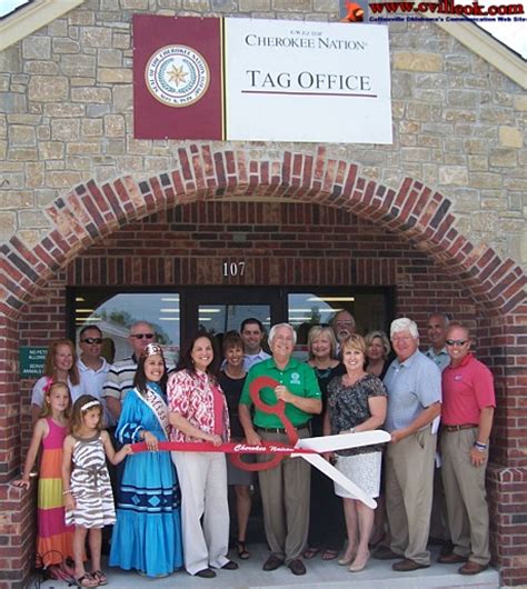 Cherokee Nation's Collinsville tag office temporarily closes. by Callie Morris, KTUL Staff. Tue, July 26th 2022, 5:23 PM UTC. The Cherokee Nation sign is seen. (Courtesy: Cherokee Nation). 