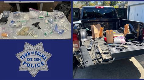 Colma police recover 3 pounds meth, weapons, stolen vehicles