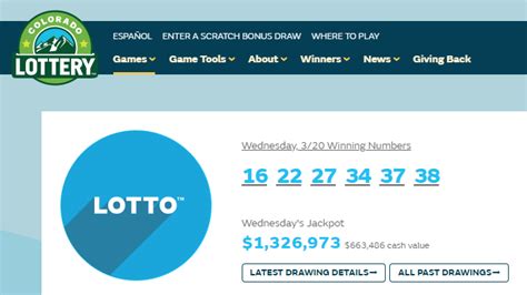  Colorado Lotto+ Numbers. 4 5 12 30 37 38. $3,822,086 Jackpot. 0 Jackpot Winners. . 