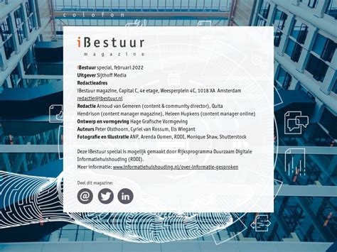Colofon informatie