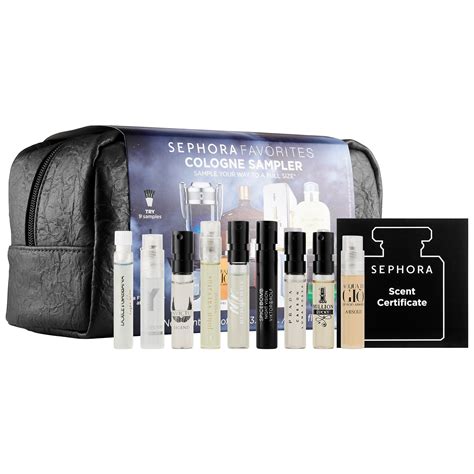 Cologne sample sets. Men's Cologne Sampler Set: 6 Designer Fragrances + Pocket-Sized Pouch - Travel-Size Cologne Sample Pack Gift Set. 7 Piece Set. 3.9 out of 5 stars. 338. 200+ bought in past month. $18.95 $ 18. 95 ($2.63 $2.63 /Fl Oz) Save more with Subscribe & Save. FREE delivery Mon, Mar 25 on $35 of items shipped by Amazon. 