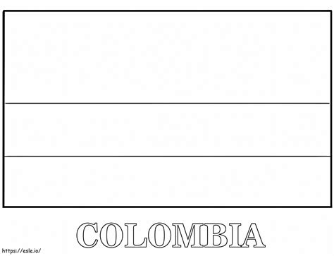 Colombia Coloring Flag