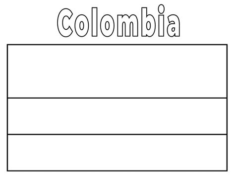 Colombia Flag Coloring
