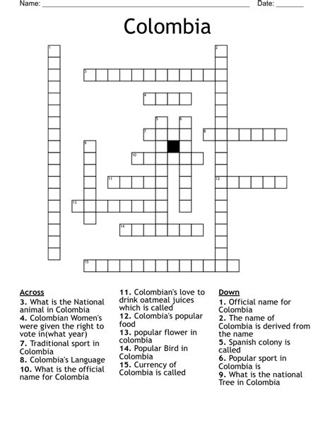 Colombian poncho crossword clue