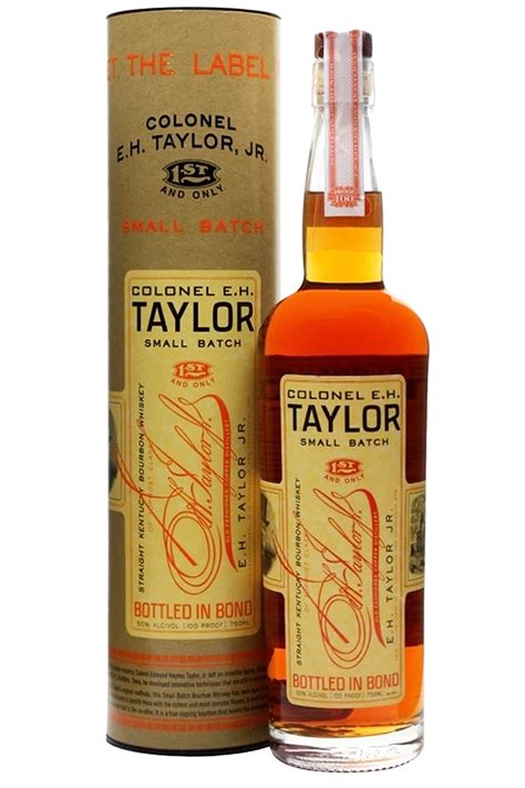 Colonel E.H. Taylor kleine Charge Bourbon LEERE Flasche & Tube Box 100 ...