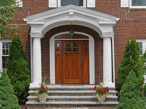Colonial Portico against Brick compressed Distinctive Deck Design Blog