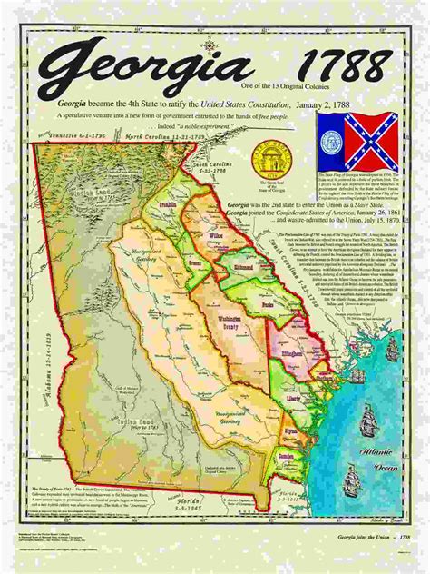 Colonial georgia map. The colonial roads in Georgia consist of at least twenty-one primary routes. The article will name each of these while emphasizing the timeline and the location. Since its founding as a royal colony in 1732, the area known as Georgia contained numerous roads, paths, and trails. The majority of these early routes spanned westward from the ... 