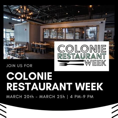 Colonie Restaurant Week returns March 20