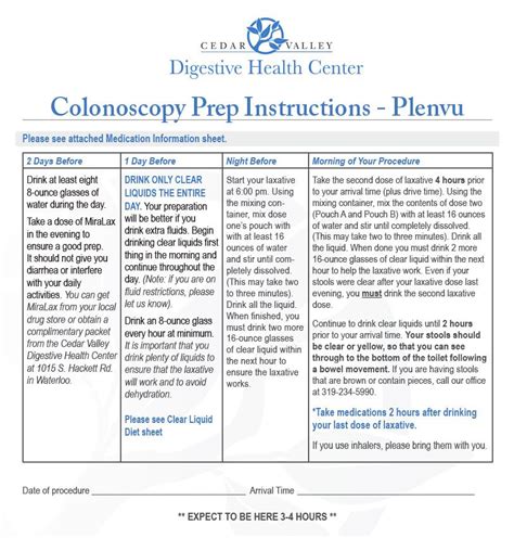 Colonoscopy Preparation Instructions (PEG Two Day Prep)