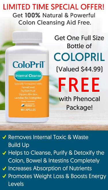 Colopril weight loss. &dagger; Manufactured in the USA by Pharmaxa Labs &mdash;a respected name...