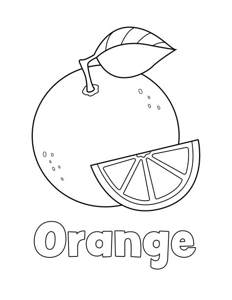 Color Activity Sheet Orange Color Coloring Page