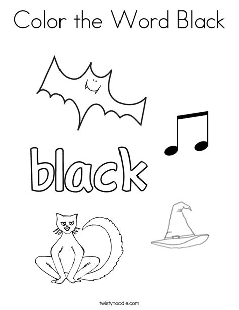 Color Black Coloring Pages at Free printable