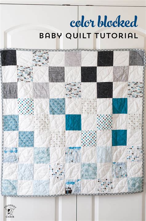 Color Blocked Patchwork Baby Quilt Tutorial; a Free Quilt Pattern