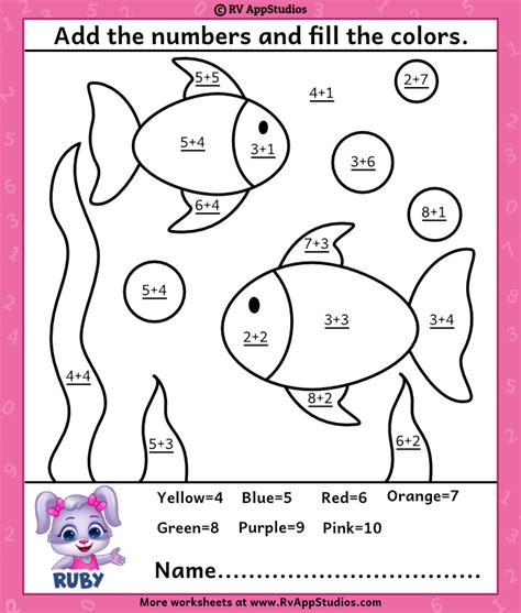 Color By Adding Numbers Worksheet 2 Turtle Diary
